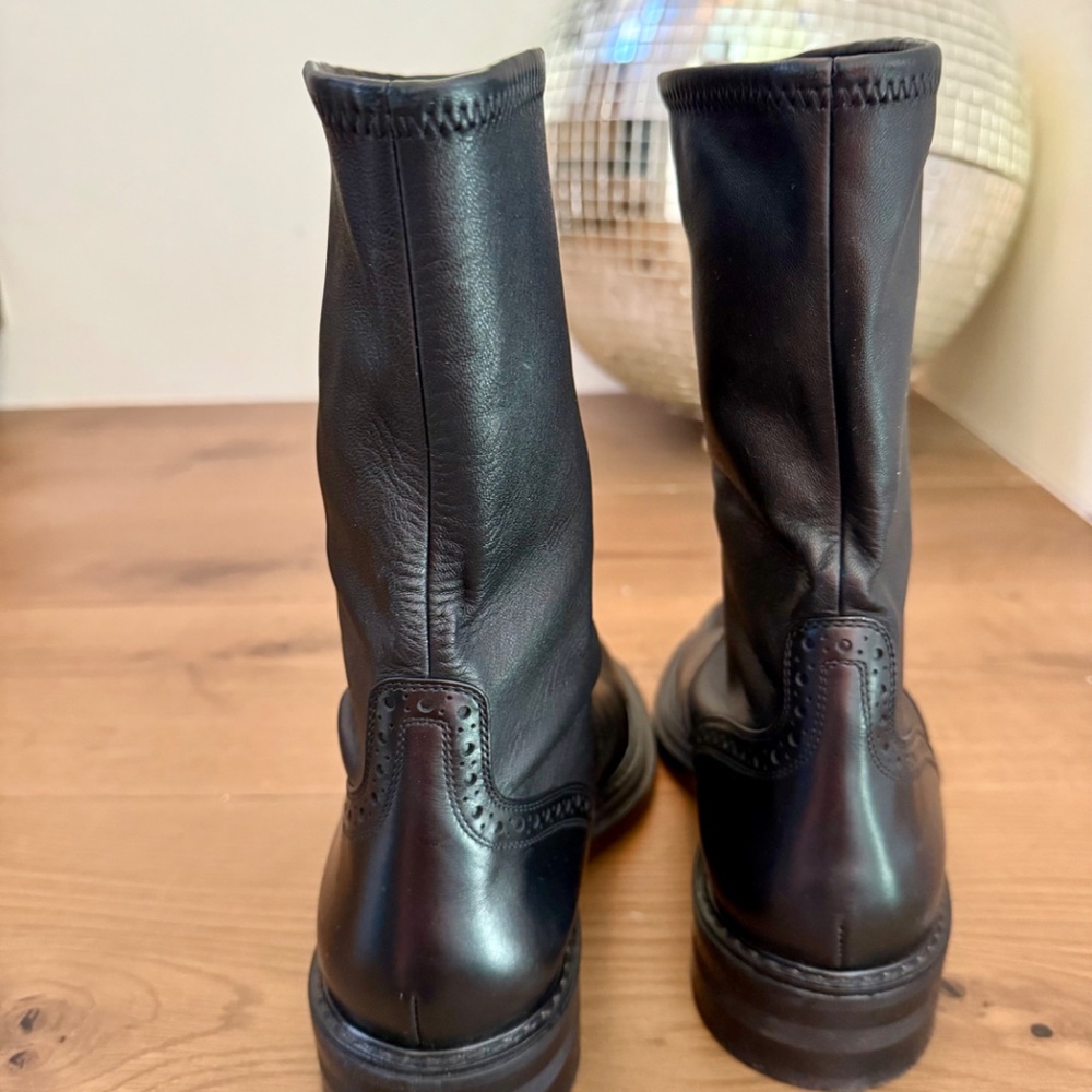 Loewe black stretch leather boots 40 - Picture 3 of 7